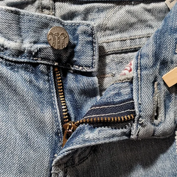 Miss Me Marilyn 26 Bootcut Patchwork Boho Cottagecore Indie Distressed Blue Jean - Picture 11 of 16